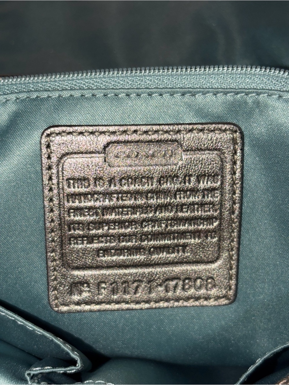 RARE Vintage Authentic Coach Chelsea Flap Crossbody | Gunmetal Metallic 17808 - Picture 2 of 6